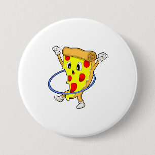 Pizza at Fitness with Fitness tires.PNG 7.5 Cm Round Badge