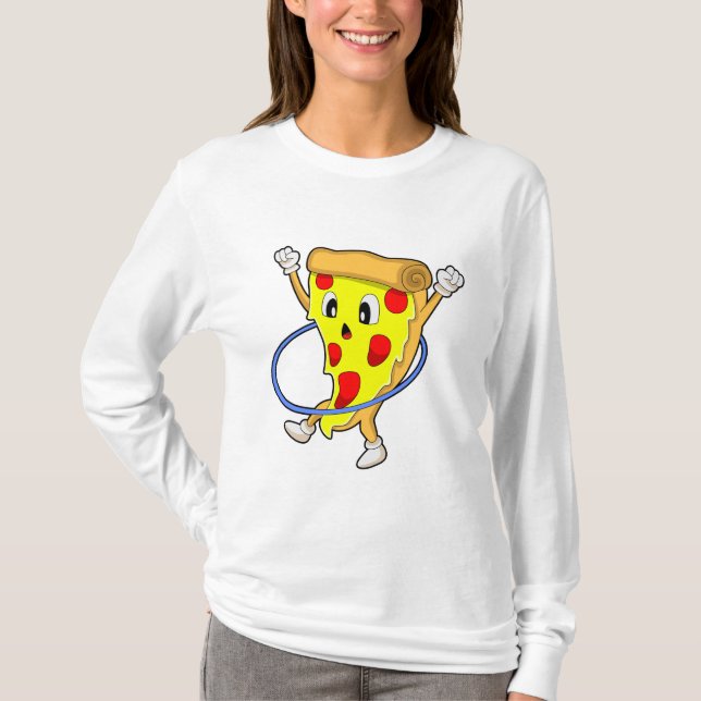 Pizza at Fitness with Fitness tires.PNG T-Shirt (Front)