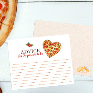 Pizza Baby Shower Advice Card 