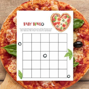 Pizza Baby shower Bingo game