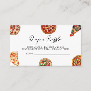 Pizza Baby Shower Diaper Raffle Enclosure Card