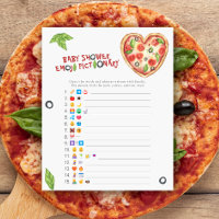 Pizza baby shower emoji pictionary game