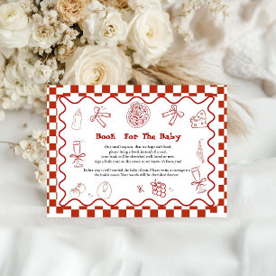 pizza Baby shower game book for baby request  Enclosure Card