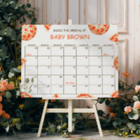 Pizza Baby Shower Guess Due Date Calendar