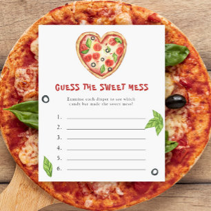 Pizza baby shower - Guess the Sweet Mess game