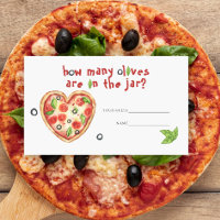 Pizza baby shower - How many olives