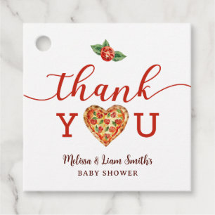 Pizza Baby Shower Thank You Favour Tag – Fun Party