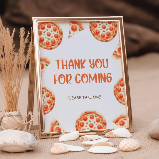 Pizza Baby Shower Thank You For Coming Sign (Creator Uploaded)
