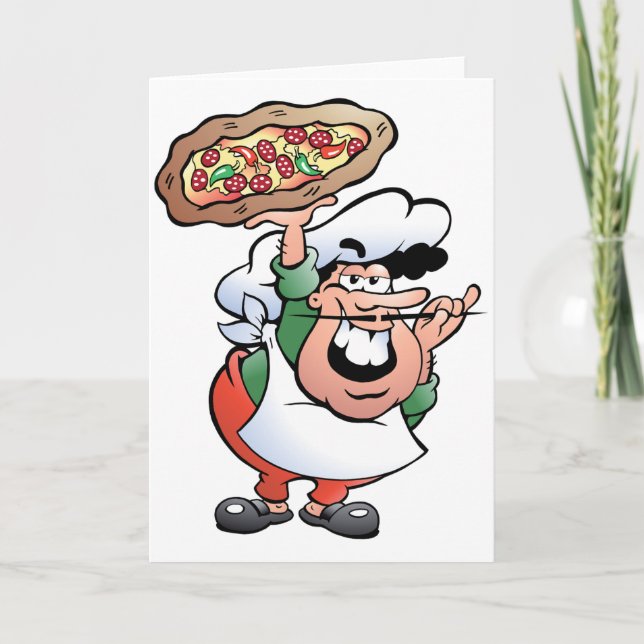 Pizza Baker Greeting Cards (Front)
