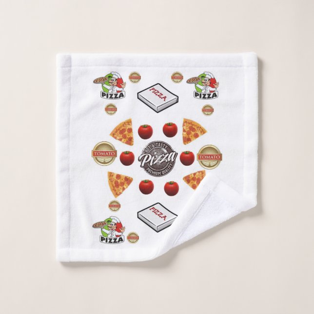 Pizza Bathroom Towel Sets (Wash Cloth)