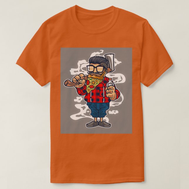 Pizza Beard 3 T-Shirt (Design Front)