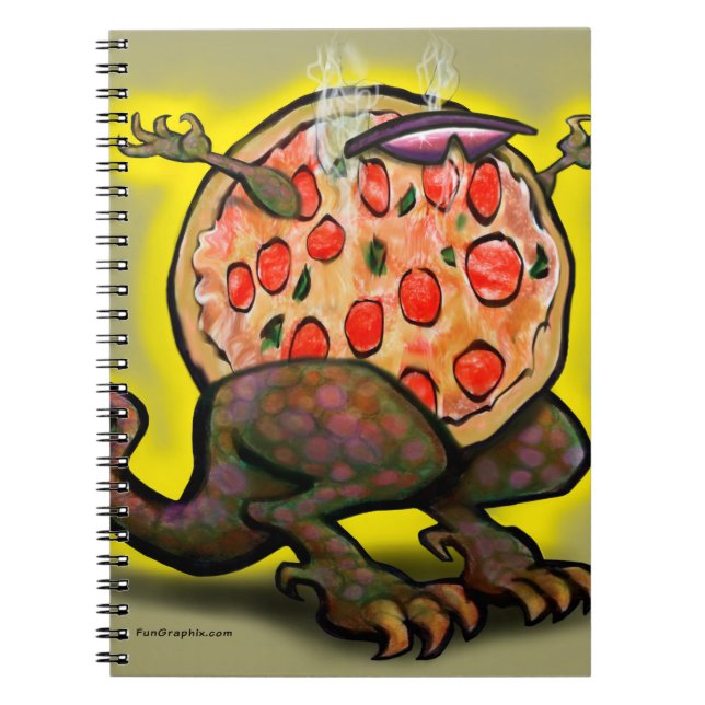 Pizza Beast Spiral Notebook (Front)