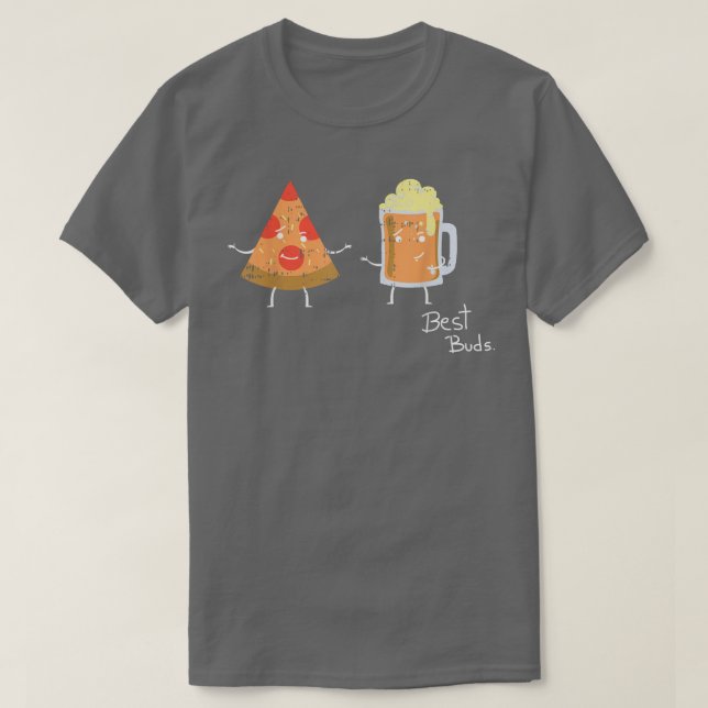 Pizza Beer Best Buds Costume Cute Easy Food Hallow T-Shirt (Design Front)