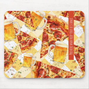 Pizza & beer - Pro here man keep your distance Mouse Pad