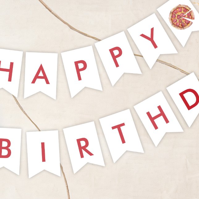 Pizza Birthday Bunting (Creator Uploaded)