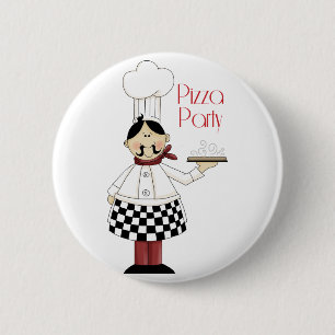 Pizza Birthday Party 6 Cm Round Badge
