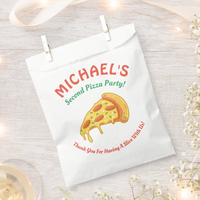 Pizza Birthday Party Favour Bag (Clipped)