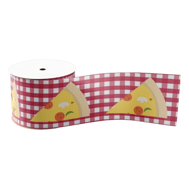 Pizza Birthday Party Grosgrain Ribbon (Spool)