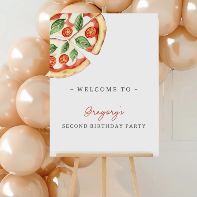 Pizza Birthday Party Welcome Poster (Creator Uploaded)