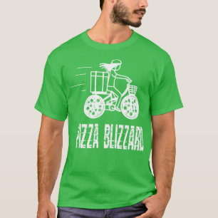 Pizza Blizzard Bike Courier Driver Service T-Shirt