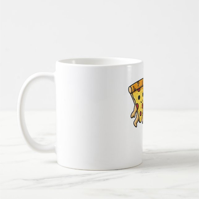 Pizza Bo Skateboard Pizza Skating Kawaii Skater Fu Coffee Mug (Left)