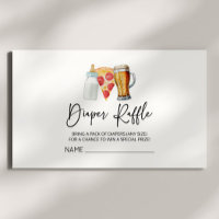 Pizza Brews Diapers Too Baby Shower Diaper Raffle