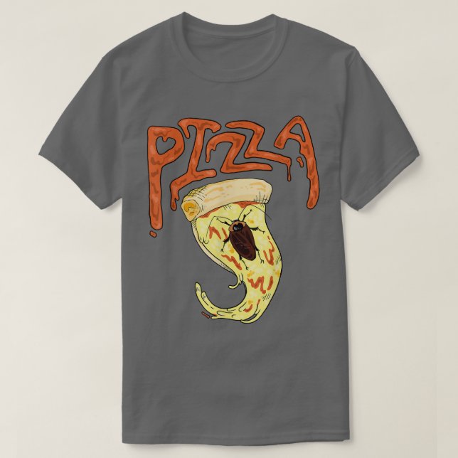 Pizza Bug Band Style Design  T-Shirt (Design Front)