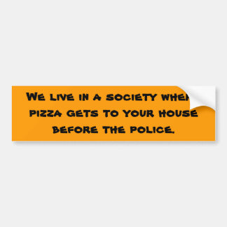 pizza bumper sticker
