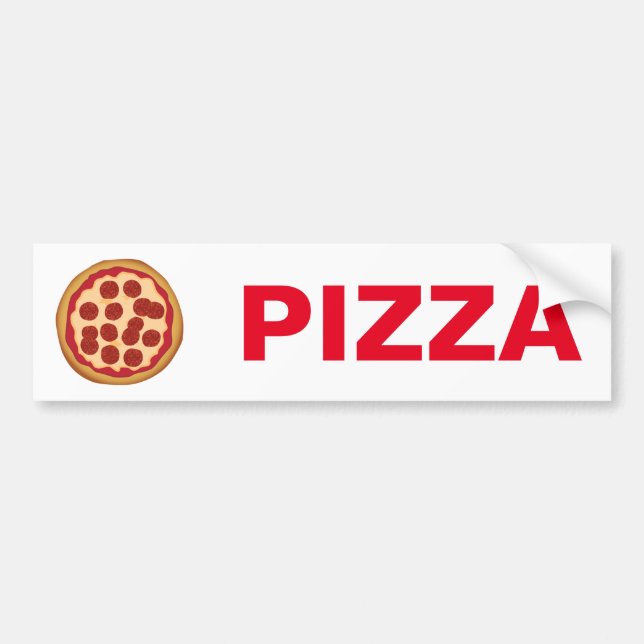 Pizza Bumper Sticker (Front)