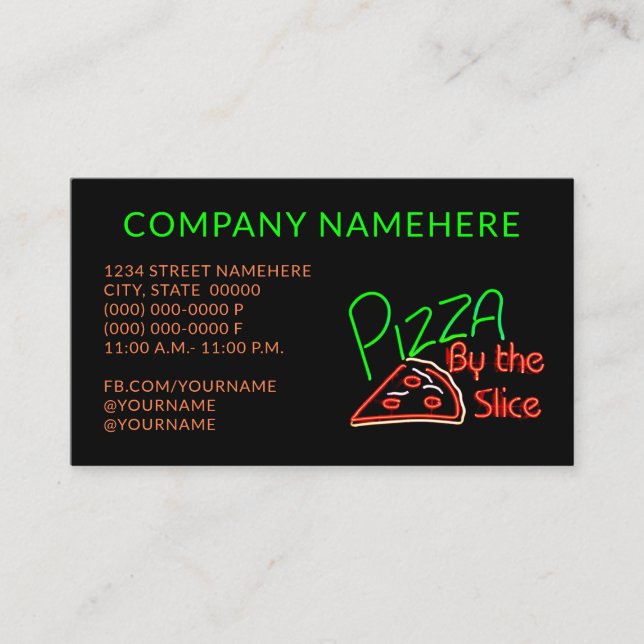 Pizza Business Card (Front)