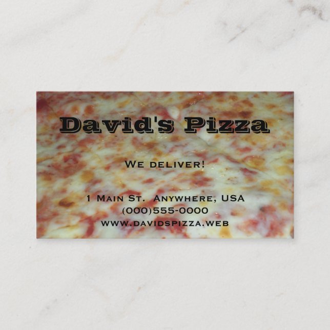 "Pizza" Business Cards (Front)