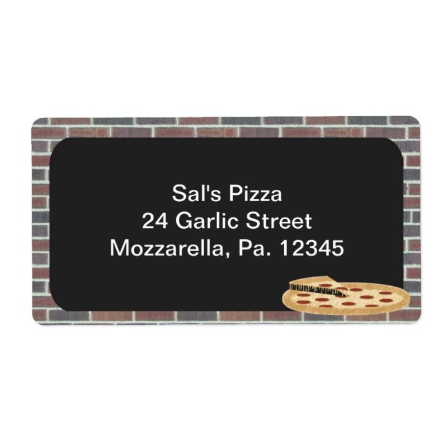 Pizza Business Label (Front)