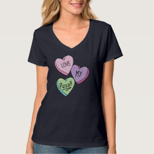Pizza Candy Heart Funny Men Sweet Candy T-Shirt