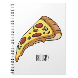 Pizza cartoon illustration notebook