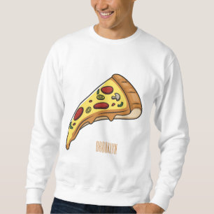 Pizza cartoon illustration  sweatshirt