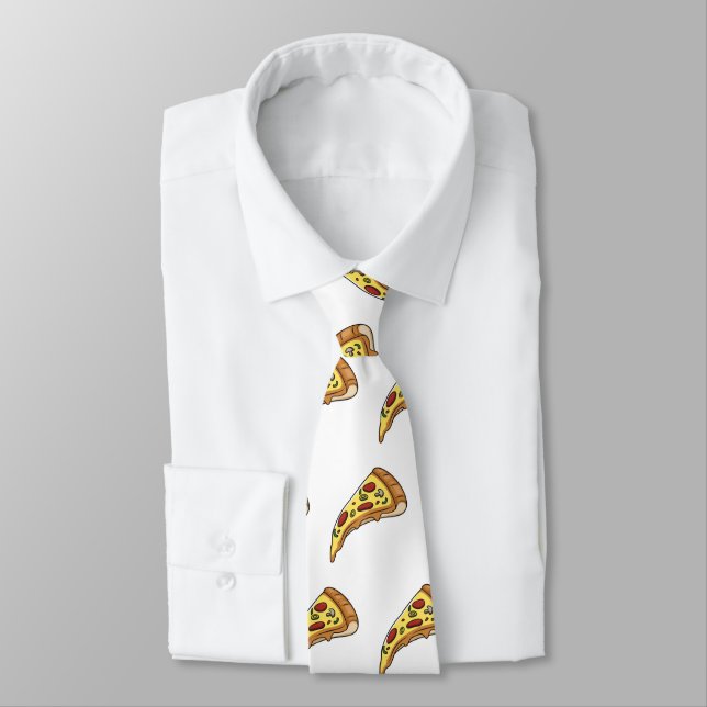 Pizza cartoon illustration  tie (Tied)