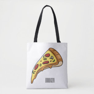 Pizza cartoon illustration  tote bag
