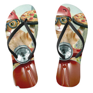 Pizza cat - cat - pizza delivery jandals