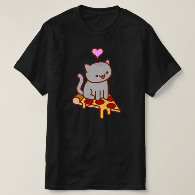 PIZZA CAT Funny Cat T-SHIRT (Design Front)