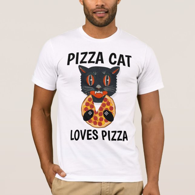 PIZZA CAT Funny T-shirts (Front)