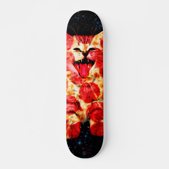 Pizza cat in space skateboard (Front)