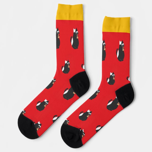 Pizza Cat Socks (Left)