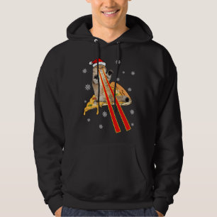 Pizza Cat With Laser Eyes Funny Cat Christmas Pizz Hoodie