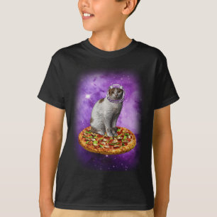 Pizza Cats In Space -Astral Cosmic Design Astronau T-Shirt
