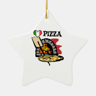 PIZZA CERAMIC TREE DECORATION