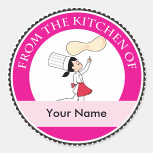 Pizza Chef Art Classic Round Sticker