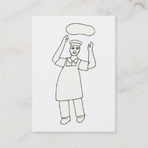 Pizza Chef Colouring Business Cards