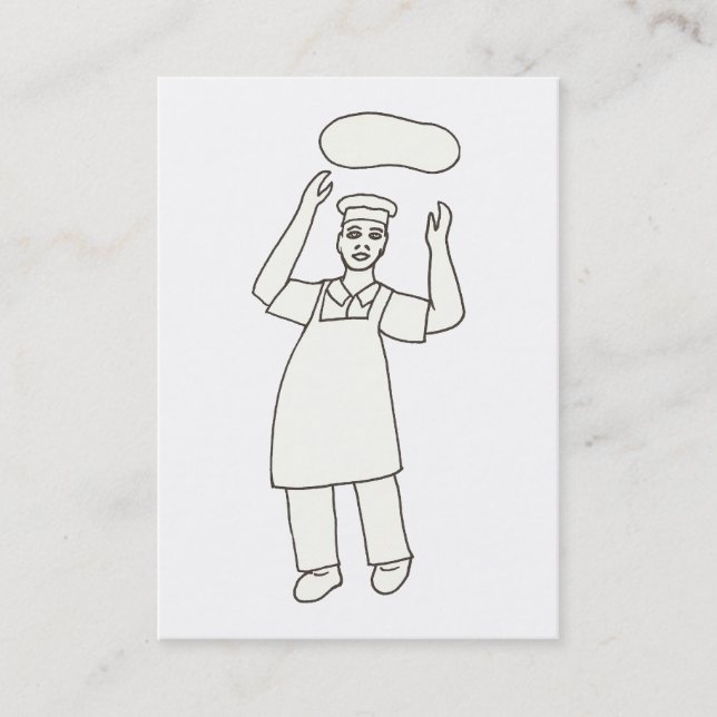 Pizza Chef Colouring Business Cards (Front)