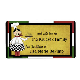 Pizza Chef Food Preparation Labels