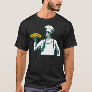 Pizza Chef Holding Pizza doughnuts birthday cake T-Shirt